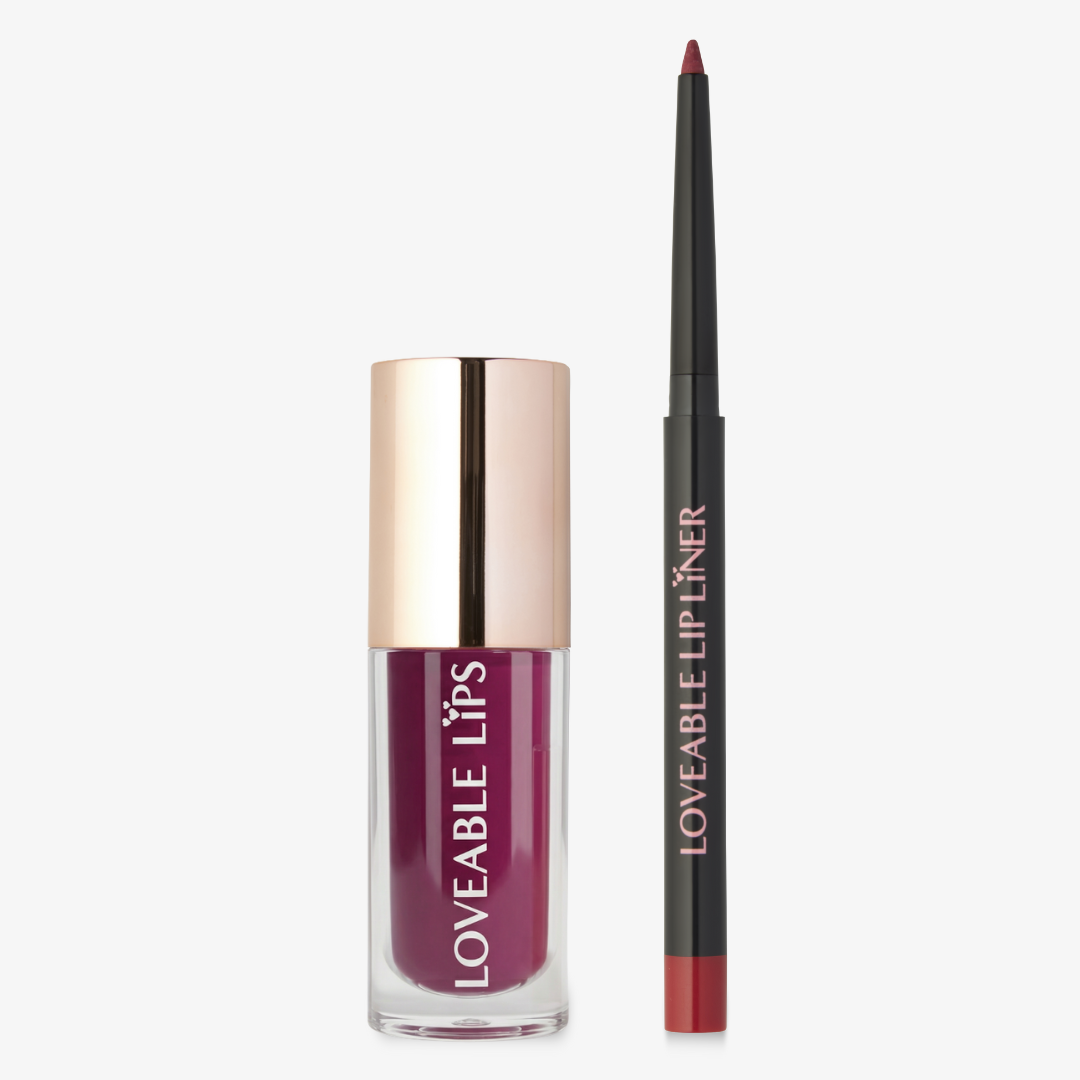 Lip Duo - Berry Charm Gloss & Enchanted Lip Liner - Loveable Lips