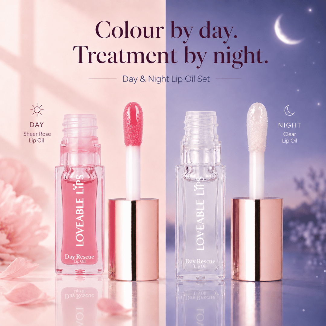 Lip Oil Set - Sheer Rose + Clear