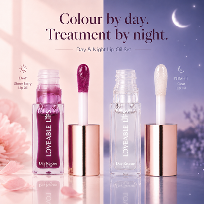 Lip Oil Set - Sheer Berry + Clear