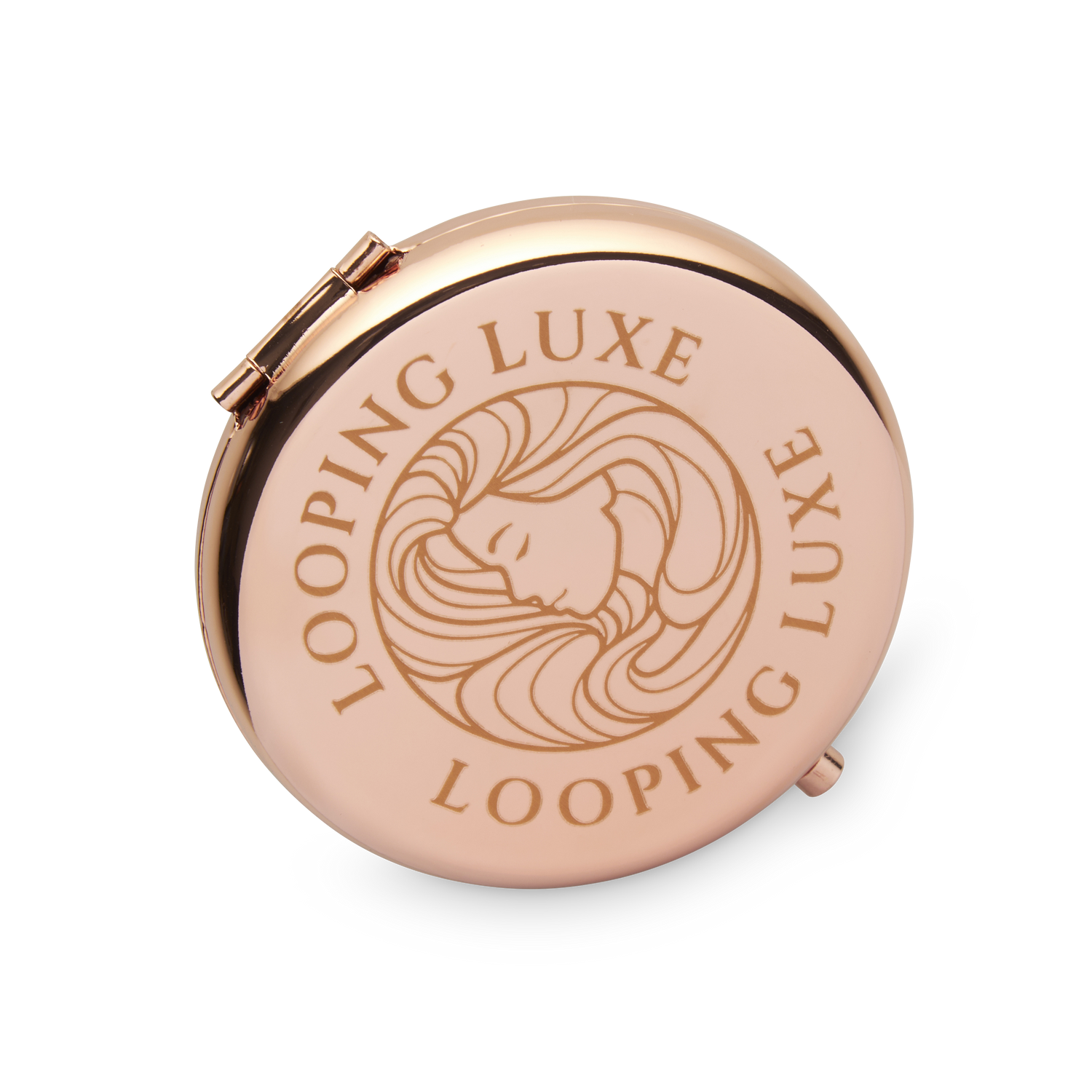 Rose Gold Pocket Mirror - Loveable Lips