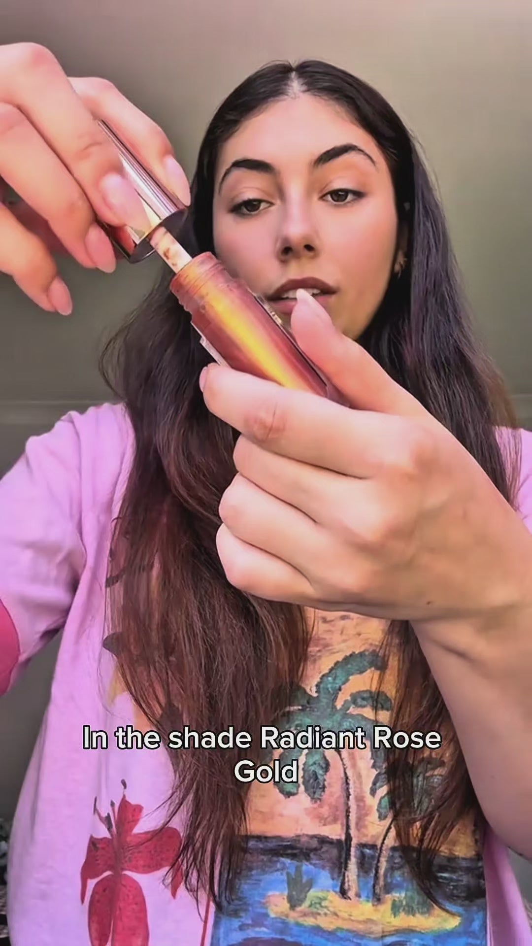 Radiant Rose Gold Lip Gloss